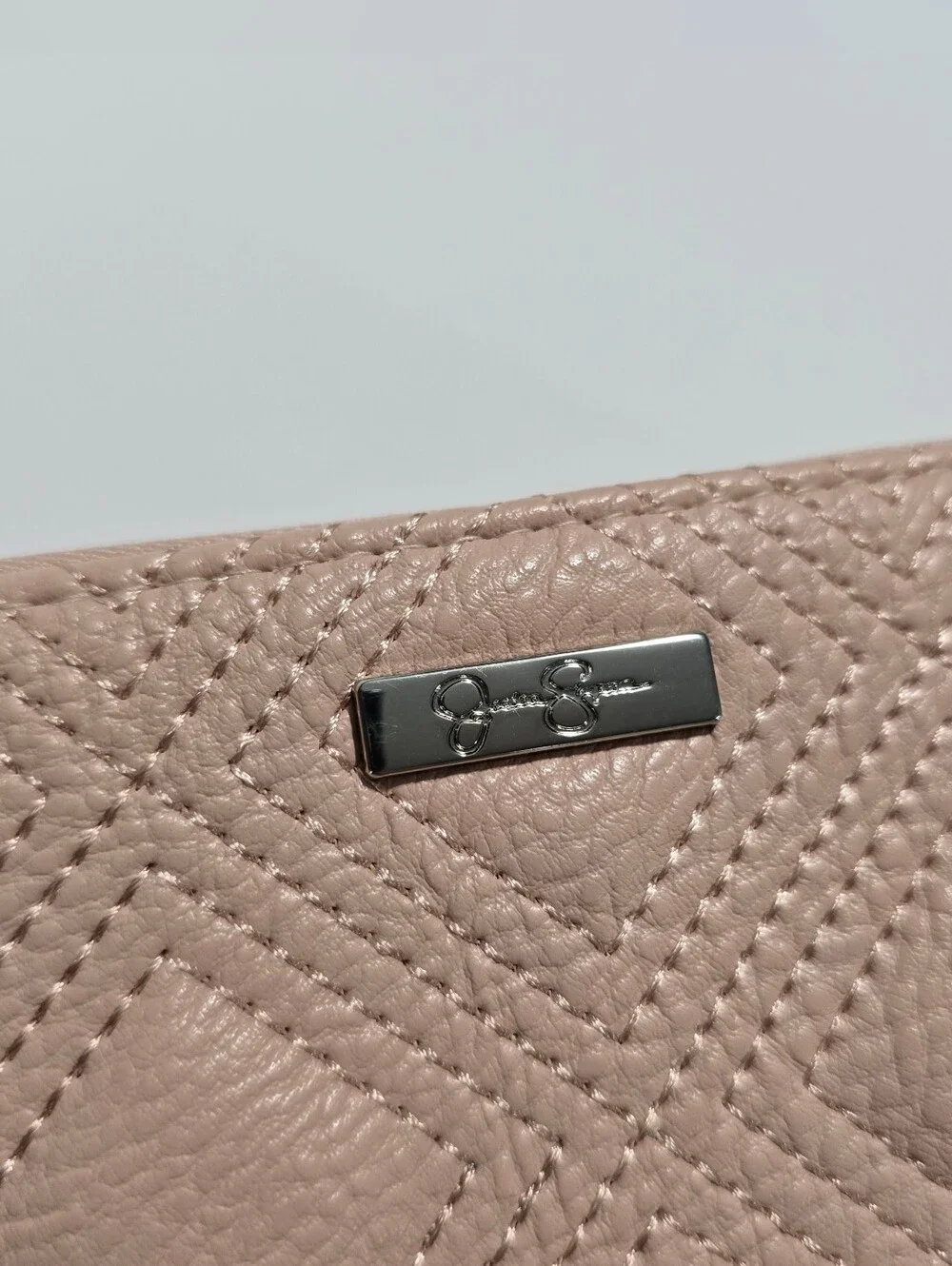 Jessica Simpson Blush Quilted Zip Wallet